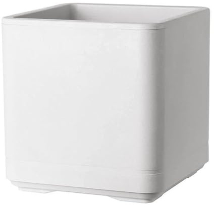 Deroma Blumentopf Cube Cosmo – Perle – mit Wasserspeicher – Rollen – 38 cm