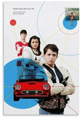 GWJXYWZP Ferris Bueller's Day Off klassische Filme und TV-Serien, Leinwand-Poster, Wandkunst, dekoratives Gemälde, Schlafzimmer, Malerei, Poster, 30 x 45 cm, ungerahmter Stil