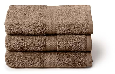 Caleffi Grande Serviette de Bain 3 x 55 x 105 cm, Set de Bain 100% Coton, Doux et absorbants, idéal pour Salle de Bain, Visage et Usage Quotidien, Serviette de Douche de Haute qualité, Grande