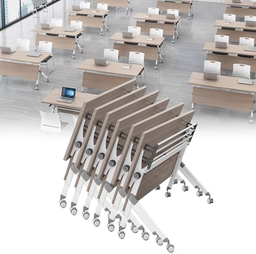Preferspace Klappbarer Konferenztisch mit Rollen für Büro, Besprechungs- und Schulungsräume