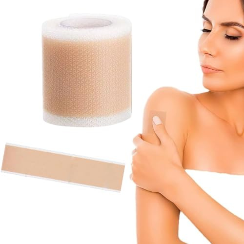Guyode 2 Stück Silikon Narbenpflaster Silikonpflaster Gegen Falten Medizinisches Silikonpflaster Silikon Narbenpflaster für Gesicht Sonnenschutz Pflaster Narben Medical Grade Scar Tape