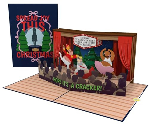 Unhinged Buttcracker Funny Christmas Card with 3D PopUps – Cheeky Adult Humour Xmas Card – Unique Nutcracker Joke Card for Him, Her & Secret Santa