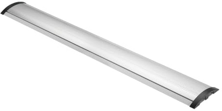 LogiLink Fußboden Kabelabdeckung Kabelkanal aus Alu & ABS, individuell kürzbar, Doppelkanal, Maße: 754x139x22mm, Farbe: Silber