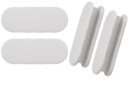 4 Poignees Porte Exterieur Adhesives Plastique Blanc Sans Percage Maison | Coulissante, balcon, armoire, ventouse, meuble, fenetre, adhesif, interieur, tiroir, placard, tirer, poignee, fond