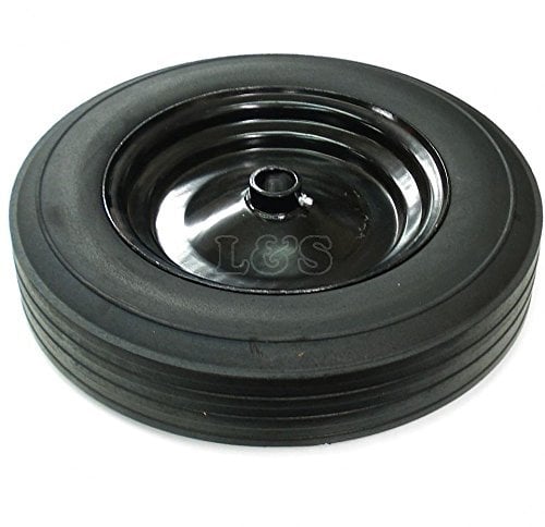 Solid Rubber Mixer Wheel - 14 Dia x 1 Bore Fits Belle Premier XT
