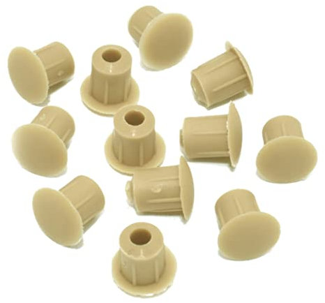 M5 (5mm) DRILL HOLE COVER CAPS - BLANKING FURNITURE KITCHEN CABINET SHELF (MARL BEIGE, 50)