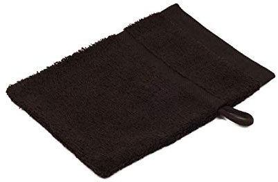 Gözze - Gant de Toilette, Lot de 4, Doux et absorbant, 100% Coton, 16 x 21 cm - Chocolat