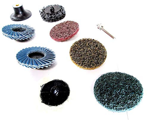 9 PC PIECE TOOL SAND SANDING BUFF BUFFING PREPPING DRILL KIT SET
