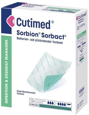 CUTIMED Sorbion Sorbact Wundauflage 20x20 cm 12 St