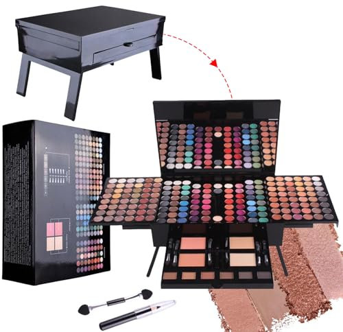 PhantomSky 180 Farben Lidschatten Palette Makeup Kit mit Augenbraue Puder, Pulver und Rouge - Perfekt für Profi-und tägliche