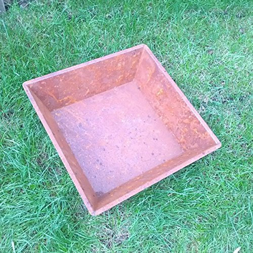 Zen Man Garteninspiration Feuerschale Edelrost 40x40x10cm