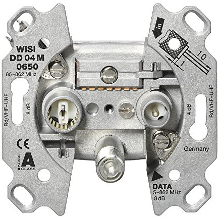 WISI DD 04 M 0650, 3-Loch Multimedia-Stichdose, 5 dB