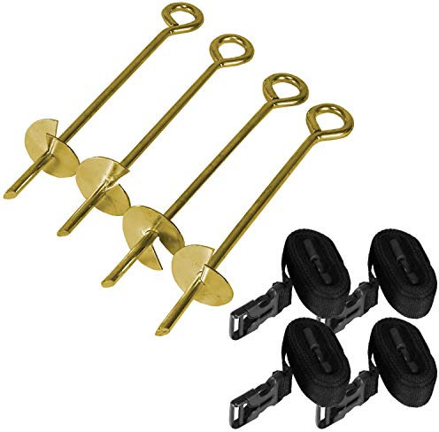 Terena® Sturmanker für Trampolin Windanker Befestigungsset für Trampolin 244-305 - 366-430 -460 Sicherung Sturmhaken
