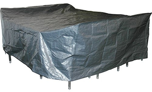 Wasserdichte Schutzhülle grau 300x250x80cm für grosse Sitzgruppen oder Sitzgarnituren in einer tollen Qualität 140g/m² PP-Wooven Material