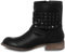 Caspar Damen Vintage Biker/Cowboy Stiefelette mit Metall Nieten Dekor und Schnalle, Farbe:schwarz, Größe:EU36/UK3/US6