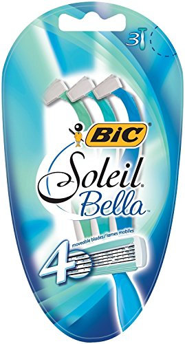 BIC Soleil Bella Nassrasierer Set Frauen, 4 Klingen, Für empfindliche Haut, 6 Stück