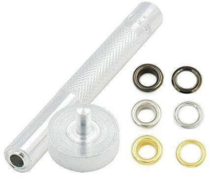 fujiyuan Ovale Form Metall Ösen Tülle mit Unterlegscheiben für Leinwand Kleidung Unterstützung, selbstklebend, Leder Geldbörse Schnalle Nickel, Metall, Mixed Colour, Size:6mm 1/4
