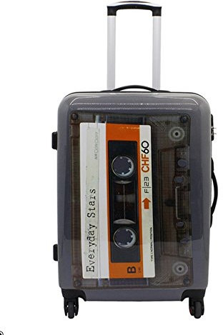 Bowatex Koffer Reise Trolley Bordgepäck Kassette Tape Hartschale Klein 55 cm