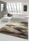 Designer Teppich Moderner Wohnzimmer Kurzflor Barock Design Meliert in Braun Taupe Grau - Größe 120x170 cm