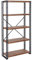 Mendler Bücherregal HWC-A27, Standregal Wohnregal, 165x80cm 3D-Struktur 5 Ebenen - Wildeiche-Optik