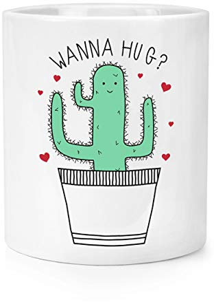 Gift Base Cactus Wanna Hug Makeup Brush Pencil Pot