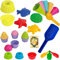 HHO Sandspielzeug: 4 Sandförmchen + 1 Kuchen-Sandform + 5 Eistüten + 1 Portionierer + 8tlg. Cup Cake + 1 Mehlschaufel Sandförmchen Sandkasten