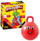 Idena 40093 - Sprungball Happy Face in rot, Durchmesser ca. 45 - 50 cm, belastbar bis 50 kg, perfekt für Sommer, Park oder Kindergarten
