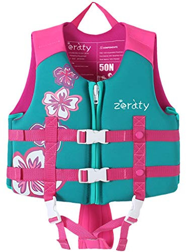 Zeraty Kinder Schwimmweste Schwimmen Jacke für Kleinkinder mit Einstellbare Sicherheits Straps Alter 1-9 Jahre / 22-50 lbs