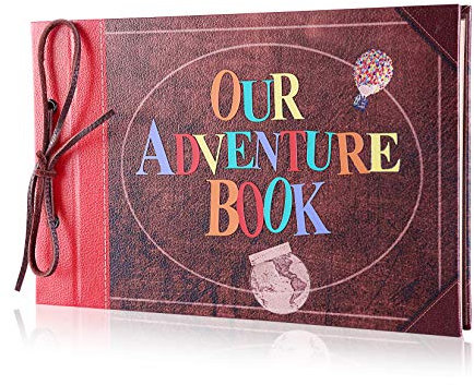 Pulaisen Scrapbook Album Upgrade Our Adventure Book Handmade DIY Family Scrapbook mit 3D Letter Cover, ideal für Thanksgiving, Weihnachten, Jubiläum, Familienerinnerung, Geburtstag, Valentinstag