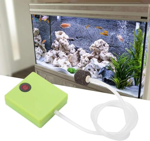 Gancon - Bomba de Aire portátil para Acuario, Pilas y aireador de oxígeno con Piedra de Aire