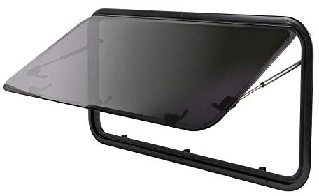 wamovo Kit fenêtre basculante RW Compact avec occultant et moustiquaire de 350 x 500 à 1000 x 500 (700 x 300)