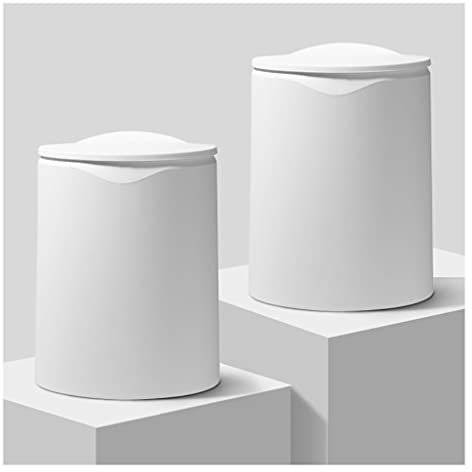 xuejuanshop Kitchen Trash Can Office Push-type Trash Can With Lid Trash Can Living Room Paper Basket Household Toilet Bathroom Kitchen Large Capacity Pop Cover Flip Cover Trash Can (Color : F)