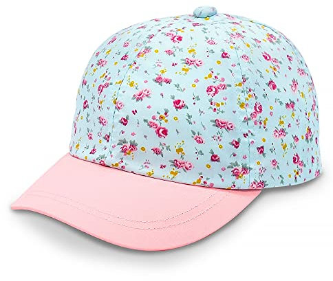 Jan & Jul Mädchen Sommerhut Atmungsaktive Baseballkappe für Kleinkinder (Retro Rose, 2-12 Jahre)