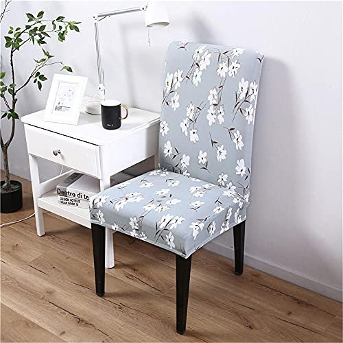 ZZDXL Stuhlhussen 6Er Set Hellblau Stuhlbezug Stretch Stuhlhussen Schwingstühle Esszimmerstühle Elastischer Hussen Schwingstuhl, Hussen für Stühle Esszimmer Hotel