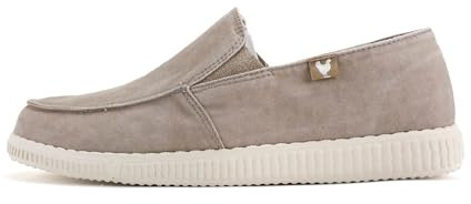 WALK IN PITAS | WP150 Slip ON Washed | Mocasines de Hombre | Náuticos Casual | Zapatillas de Verano | Zapatos Casuales y Cómodos | Calzado de Pitas | Beige 43