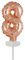 NEU Folienballon Geburtstagszahl Kuchen Cake Topper Zahl 8 Roségold, ca. 13 cm