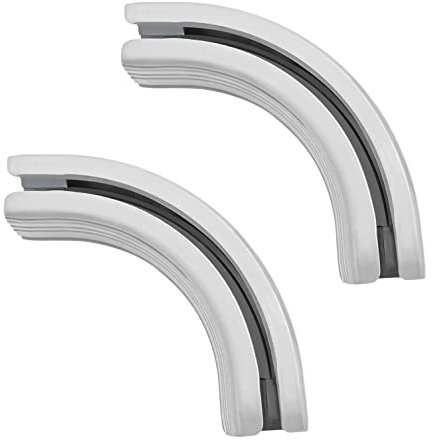 ZSHINE Vorhangschienen, einläufig, strapazierfähig, 90-Grad-Verbindungsstück, für Wohnzimmer, Schlafzimmer, Raumteiler (weiß)