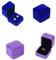 2 Stücke Velvet Ringbox, Damen Geschenkbox Ringbox, Engagement Ringschatulle,Samt Ring Schachtel, Samt Schmuck Etui, Geschenkbox Schmuckkästen für Ringe, Ohrringe Armbänder