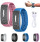 2 Stück Matteo Ultraschall-Körperform-Armband, UltraSonic LymphDrainage Slimfit-Armband, Magnetarmband für alle Männer und Frauen (Blau+Rosa)