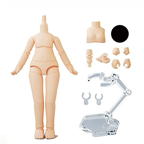 XiDonDon 1/12 Skala BJD Puppenkörper 9.6cm/11cm YMY2 Körper Action Figuren Ersatz Körper Puppe Zubehör (Normal White,11cm)