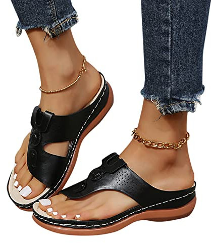 YULONGESS Damen Pantoletten Korfu - Modische Sandalen mit 2 verstellbaren Riemen - Herren Hausschuhe mit Sohle aus feinstem Natur Kork-Fussbett und Veloursleder 37-42 Sommerschuhe