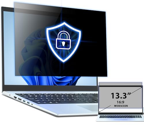 PYS Laptop 13.3 inch 16:9 Aspect Privacy Screen Filter Screen for Hp/Dell/Acer/Lenovo/ThinkPad/Samsung/Asus/Sony, Removable