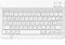 HLTOOP Ultra-Slim Bluetooth Keyboard Portable Mini Wireless Keyboard Rechargeable for Apple iPad iPhone Samsung Tablet Phone Smartphone iOS Android Windows,White,French