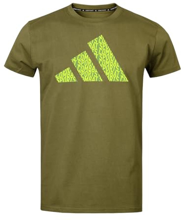 Adidas T-Shirt Community, Unisex Sport-Shirt für Herren & Damen, Kurzarm Shirt, Sportbekleidung 100% Baumwolle, Gr. L, grün
