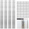 Piano Hinge 30cm Continuous Metal Piano Hinge Stainless Steel Long Hinge with Holes Piano Hinges for Boats Furniture Doors 4 Pieces, with Screws and Screwdriver