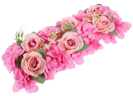 Warmhm Artificial Rose Dining Room Table Decor Decorate Flower Wall Decor Fake Flowers Floral Home Decor Decorations Fake Rose Flower Pink Fake Roses Silk Cloth Wedding 3d