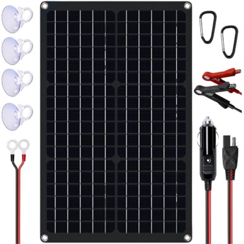 Cargador solar de batería de coche, 30 W, 12 V, mantenedor de batería de 12 V, placa de carga solar para caravana, barco, coche, motocicleta, remolque