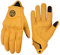 Klassische Motorradhandschuhe aus Leder, Perforiert, für Herren, Gelb, für Straßenmotorrad und Rennrad (Gelb mit Loch, L)