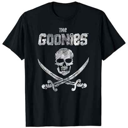 The Goonies Flag on Black T-Shirt