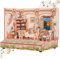 Tonecheer DIY Miniatur Das Hirtenhaus Minihaus Modell Kits für Erwachsene zu Bauen, 3D Holzpuzzle Modellbausatz mit Sound-Effekte Bücherregal, Dekoration Weihnachten Geschenke für Frauen Männer